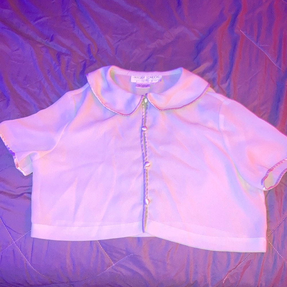 maggy london light green sheer top